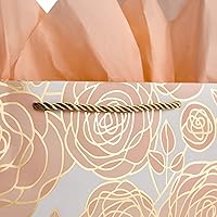 Vista 3 de SUNCOLOR Bolsa de regalo grande de oro rosa de 13 pulgadas con tarjeta y papel de seda