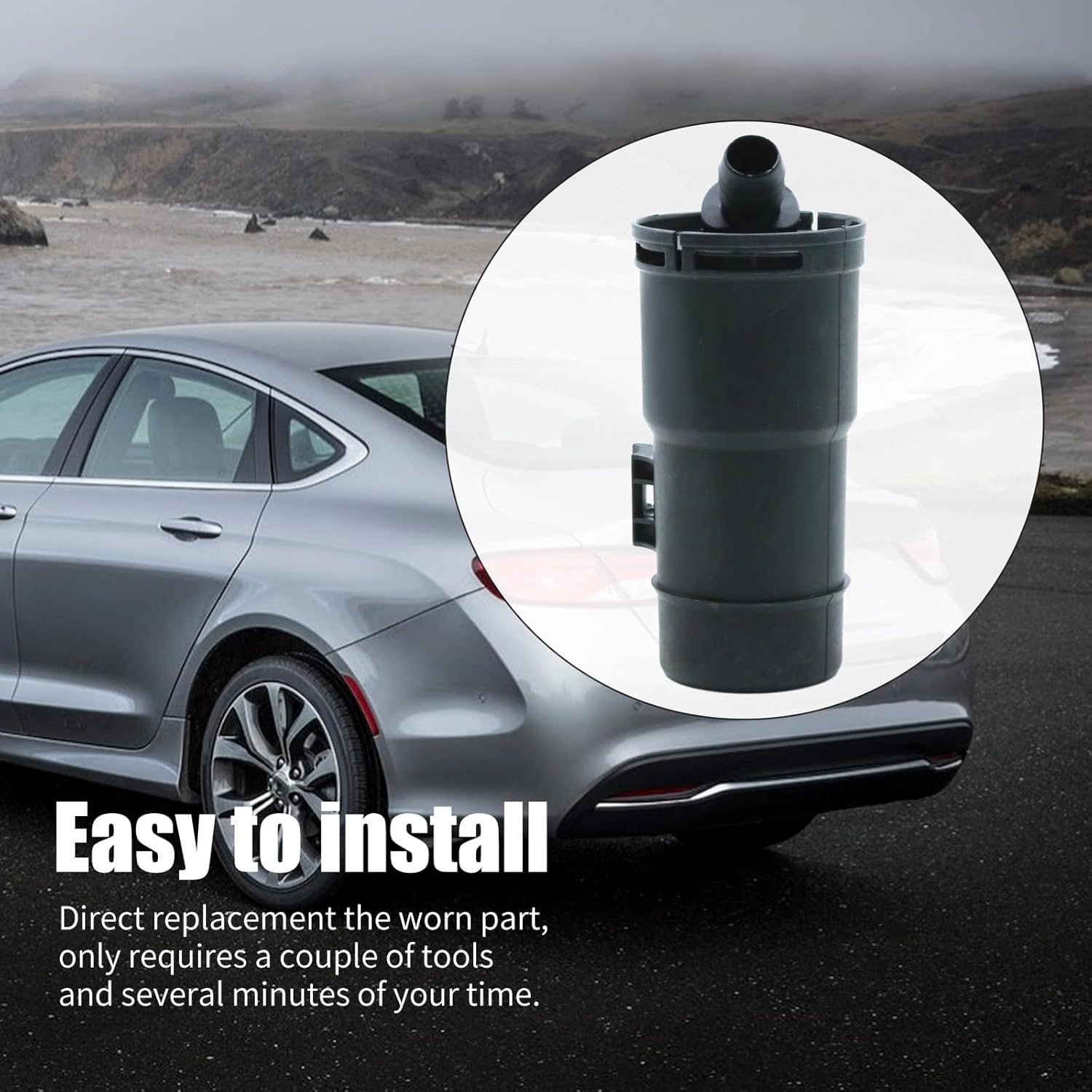 Anxingo Fuel Vapor Canister Filter, Replacement for Chrysler 200 Pacifica, Dodge Avenger Dart, Jeep Cherokee Wrangler, Replaces 04627332AB, 4627332AB, 4627332AA