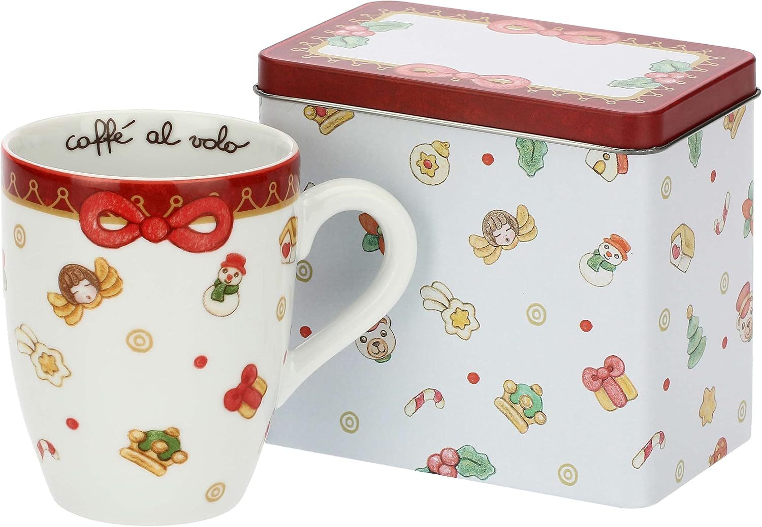 THUN Scatolina Porta Cioccolatini Magico Natale | Ceramica Stella A 6 Punte Con Stella Di Natale | 11x14x11 Cm