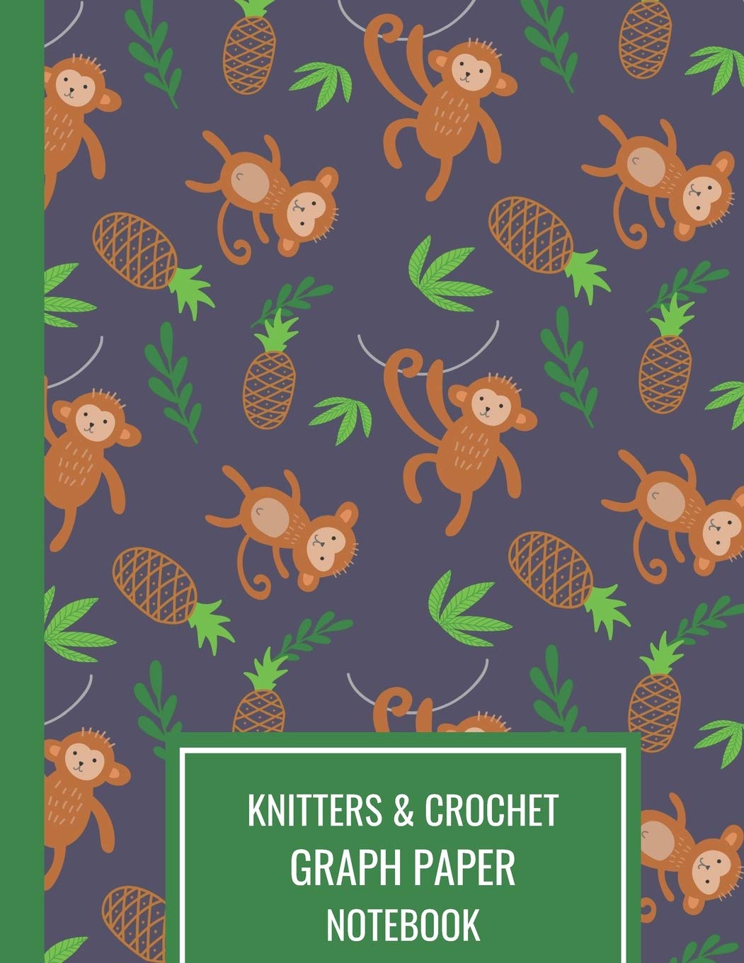Knitters & Crochet Graph Paper Notebook: Monkey Gifts For Women, Men And Kids - Knitting Design Notebook 4.5 Ratio, Large Blank Journal For Pride Knitters