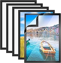 5 Pack Diamond Painting Frames for 12x16 in Diamond Painting Canvas, Self-Adhesive Magnetic Diamond Art Frame, Flexible & Easy to Use, Diamond Art Picture Frames for Wall Window Art Decor (Style 1)