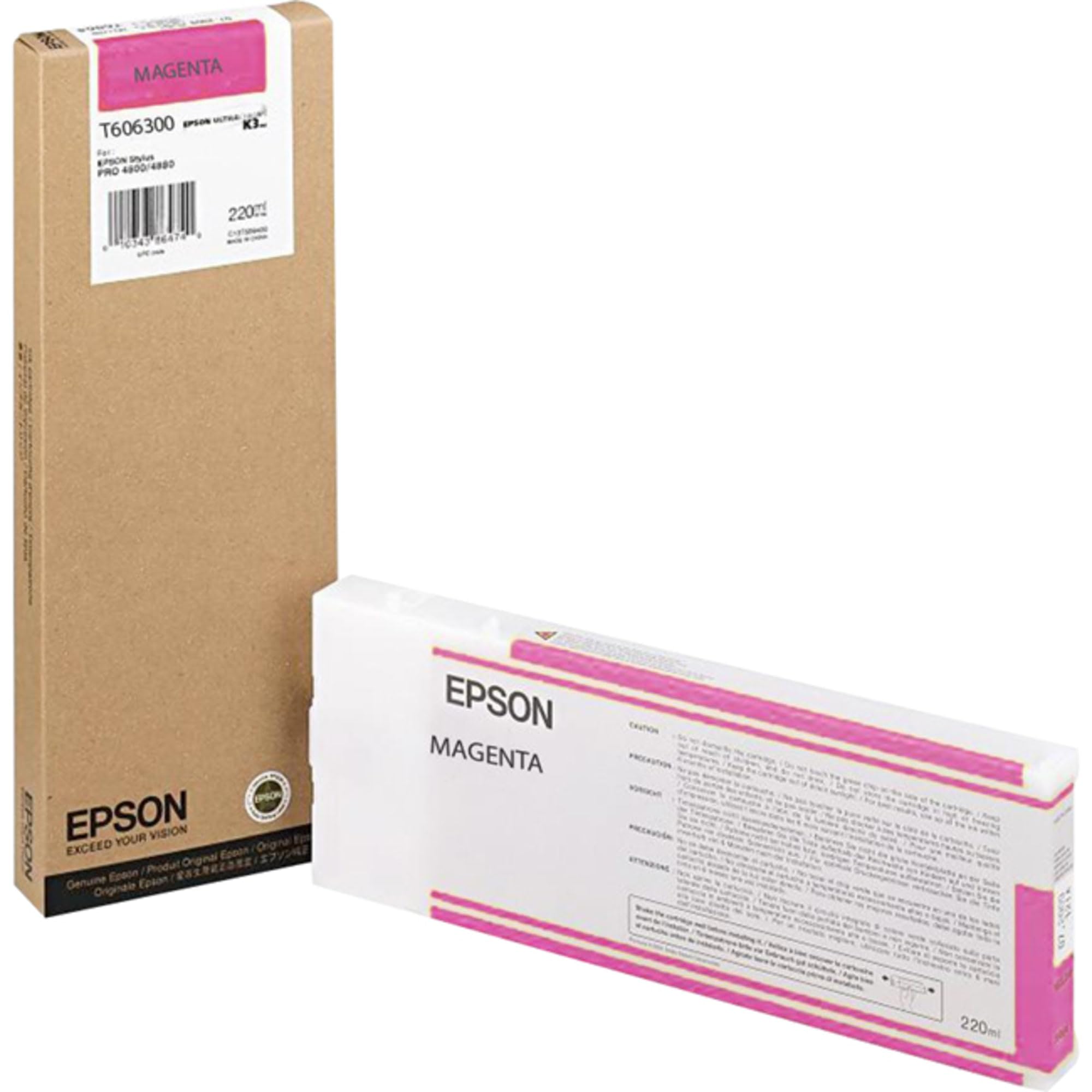 Genuine Epson T6063 Vivid Magenta Ink Cartridge C13T606300