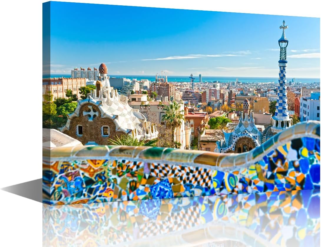 1 Panel Modern Wall Art Downtown Siena Skyline in Italy Posters and Prints for Living Room Bathroom Wall Decorations, Stretched Framed Gallery-Wrapped Ready to Hang, 24" Wx16 H