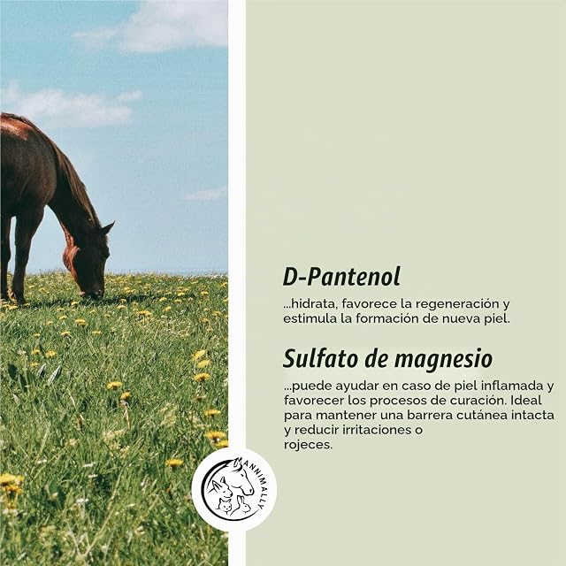 Foto 5 de 7 de Crema para Eczema Plus 500ml - Crema para eczema para caballos, entre otros ingredientes como D-Pantenol…