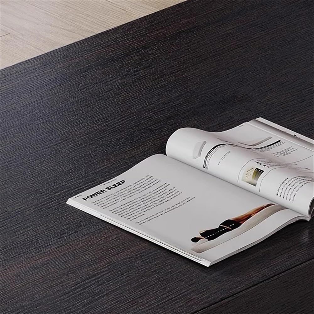 Acrittura Scrivania direzionale moderna con contenitore, legno affumicato(M)