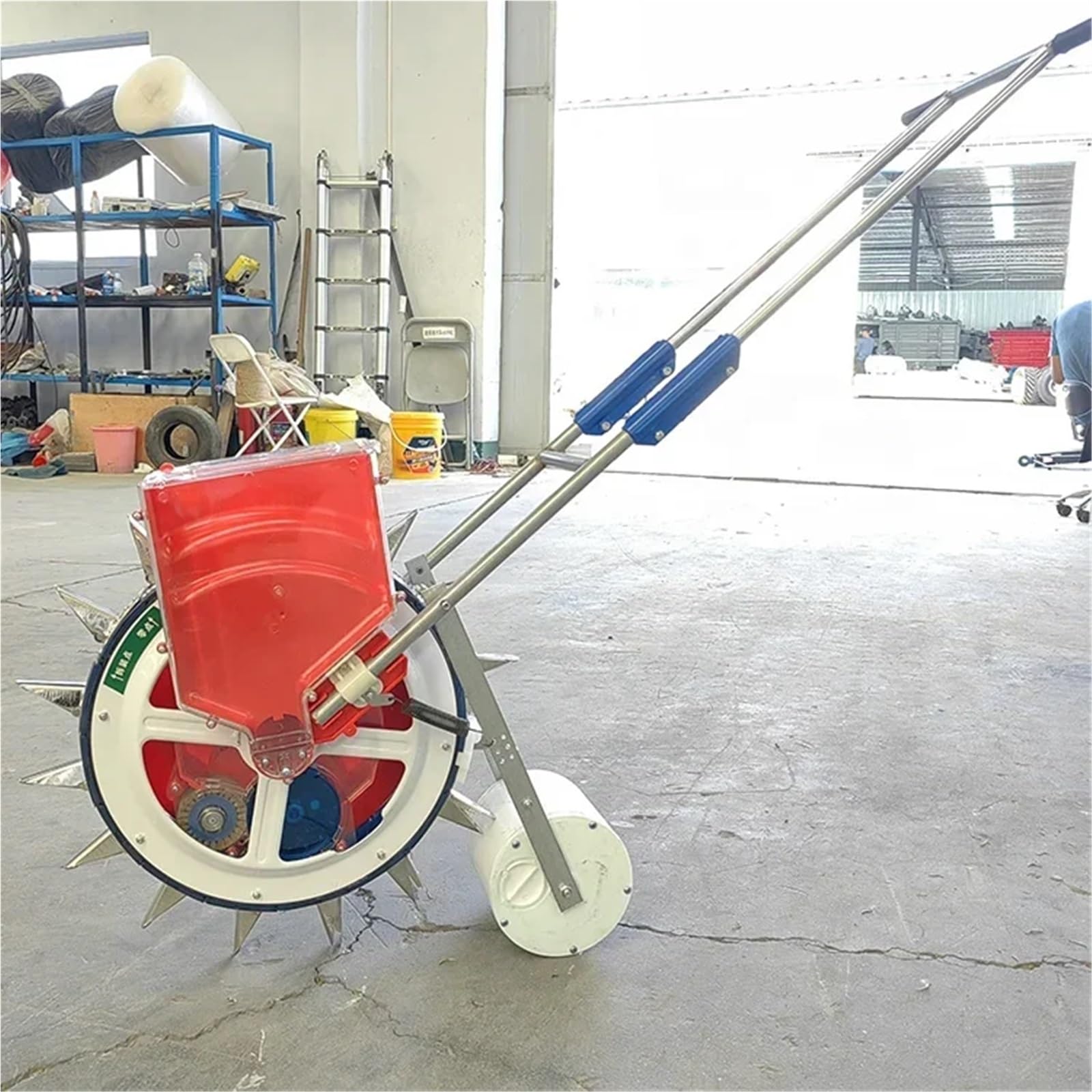 Strumenti per Semina Piantatrice di fagioli e mais a spinta manuale Strumenti Agricoli