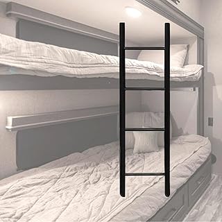 RV Bunk Ladder Hanging RV Ladder for Bunk Bed, Adjustbale Twin Bunk Bed Ladder with Hooks Bracket, Load 200kg/ 440 Lbs Bed Side Step Ladder, Easy to Install (Size : 116cm(45"))