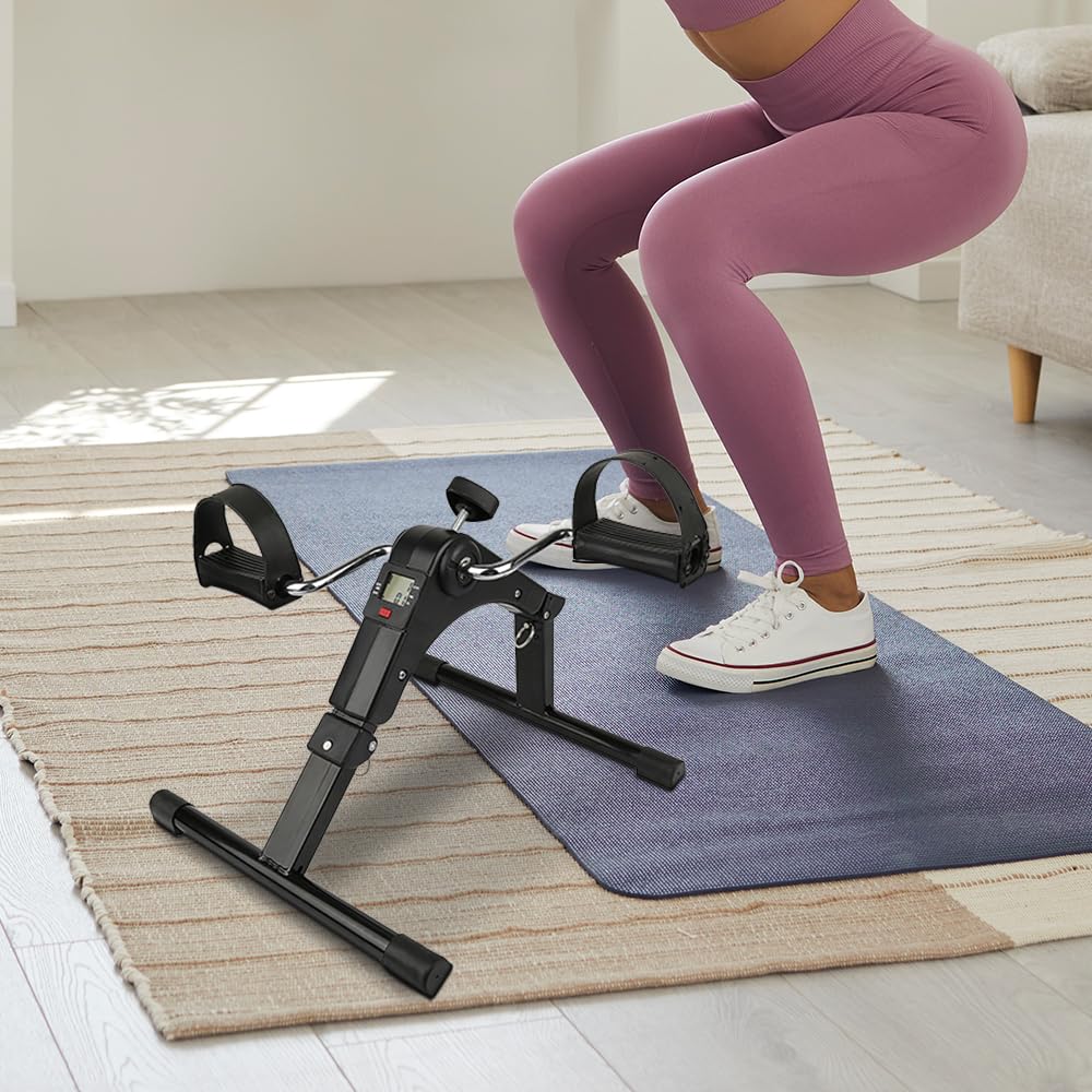 Mini rower stacjonarny na ramię i nogi do treningu na rowerze stacjonarnym rehabilitacyjnym, wyświetlanie danych o wielu ćwiczeniach