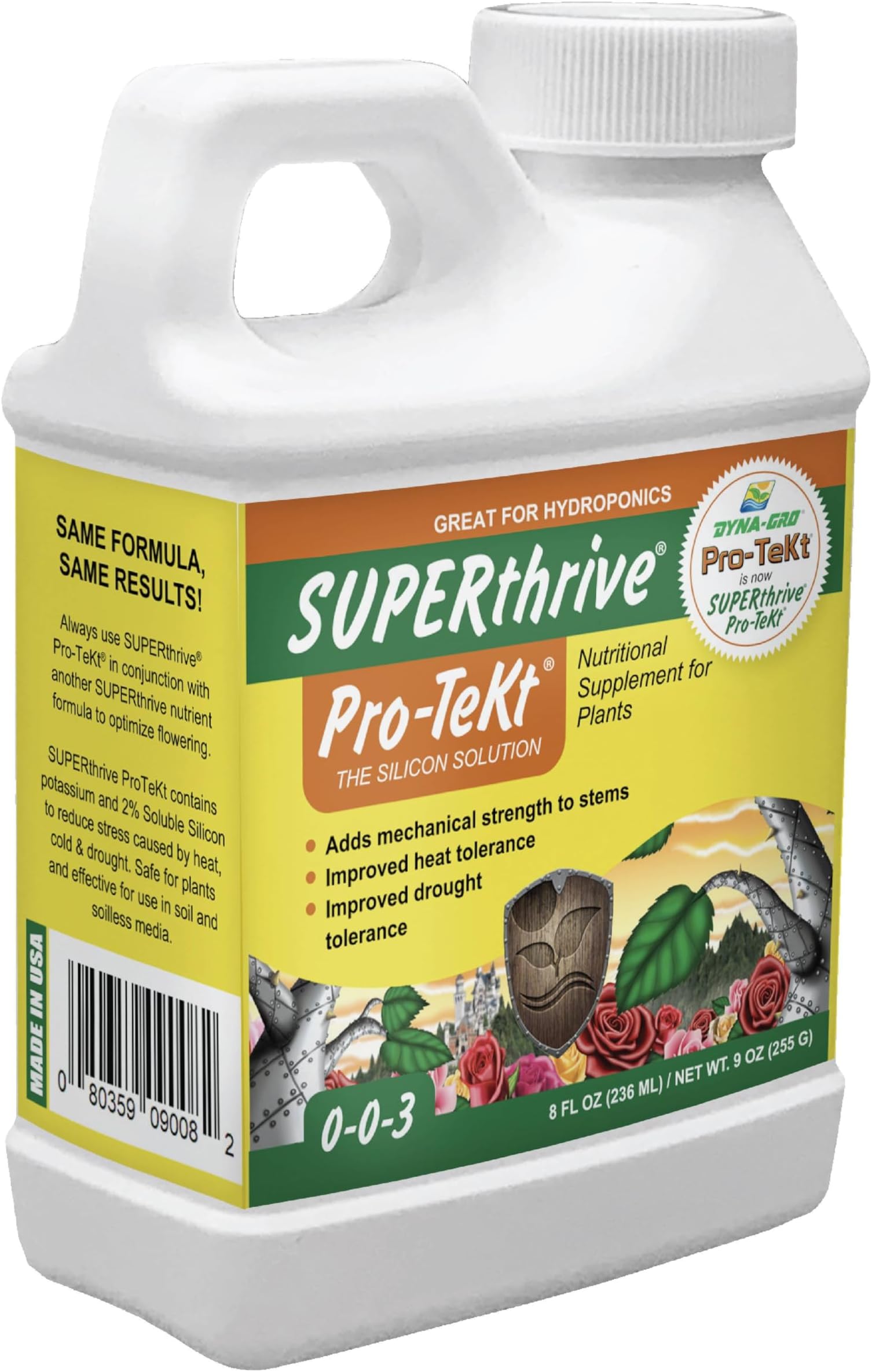 SUPERthrive® Pro-Tekt® 0-0-3 Silicon Supplement for Plants, 8 oz.