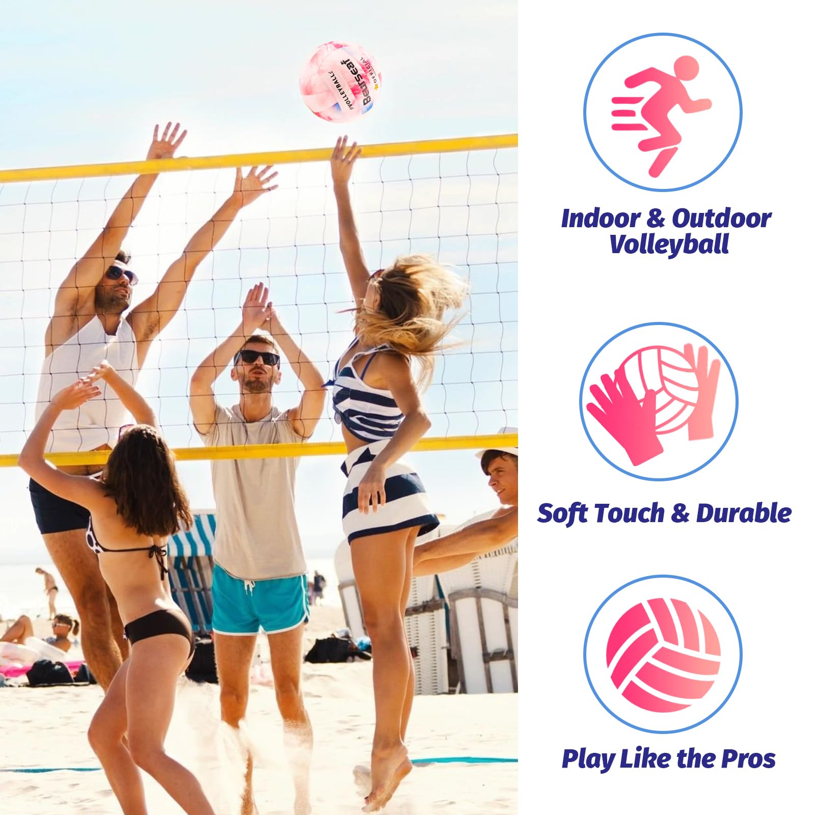 Palla da Pallavolo, Pallone da pallavolo, Pallone Beach Volley Soft Touch Volleyball - 5