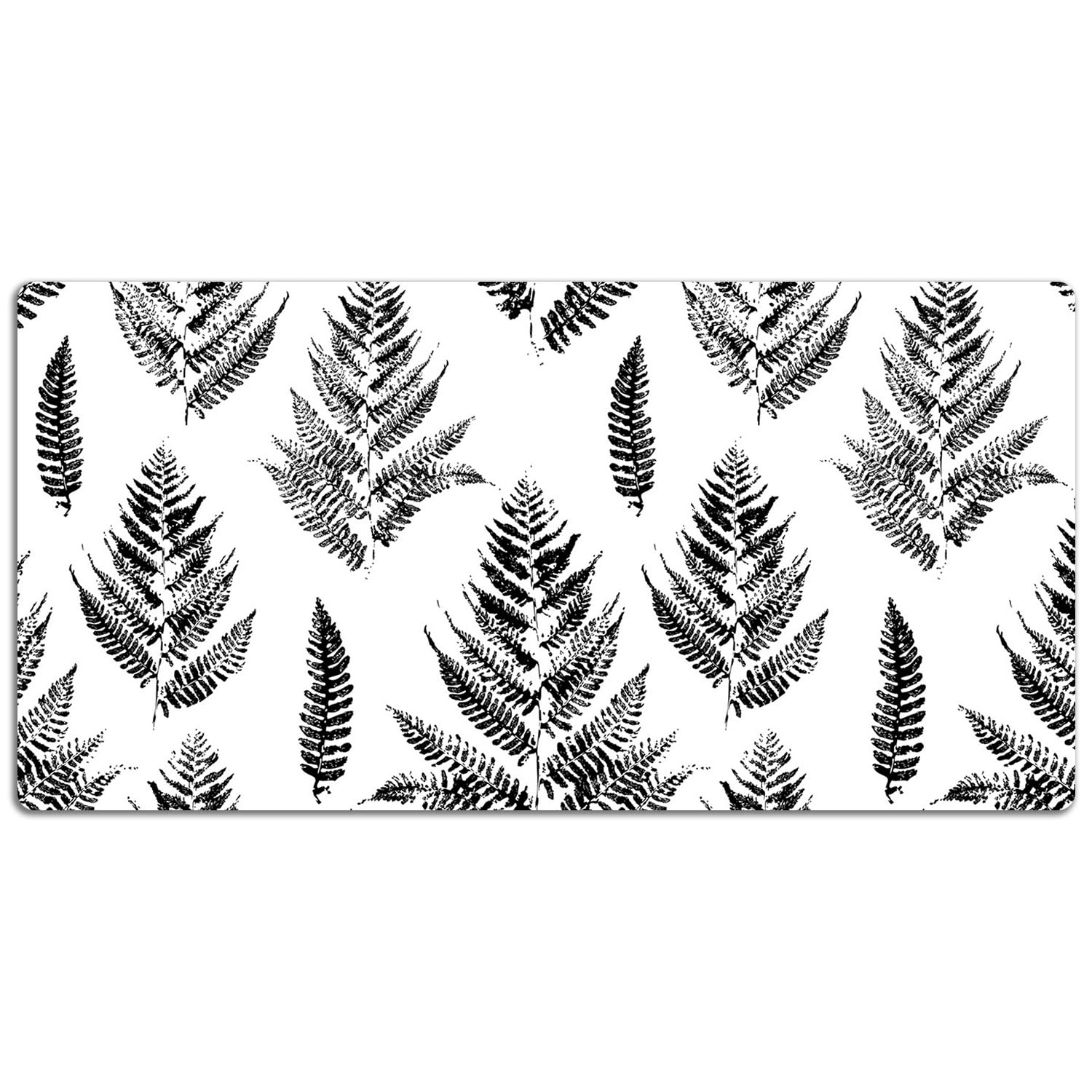 Sottomano da Scrivania 120x60 cm Superficie Protettiva per Ufficio e Casa in Vinile PVC Facile da Pulire Impermeabile Antiscivolo Protezione e Decorazione - Stampe di felce