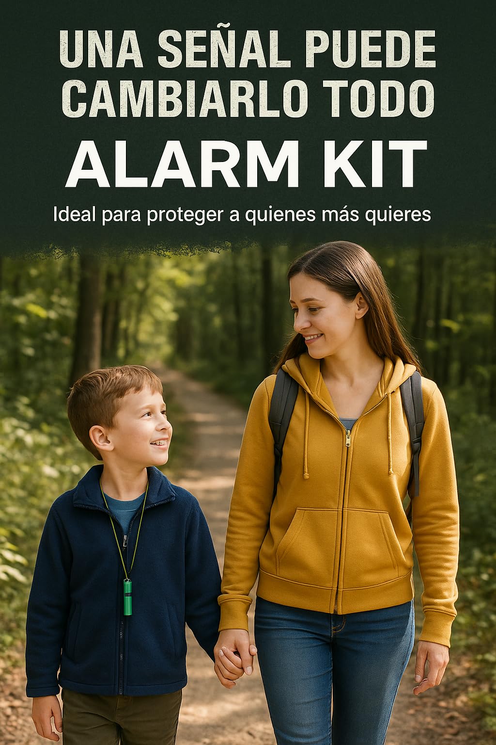 Silbato de Emergencia con Cuerda Paracord 9 Núcleos – Silbato de Supervivencia de Aluminio con Anilla para Senderismo, Montaña, Camping y Seguridad en Coche | Apito de Emergência