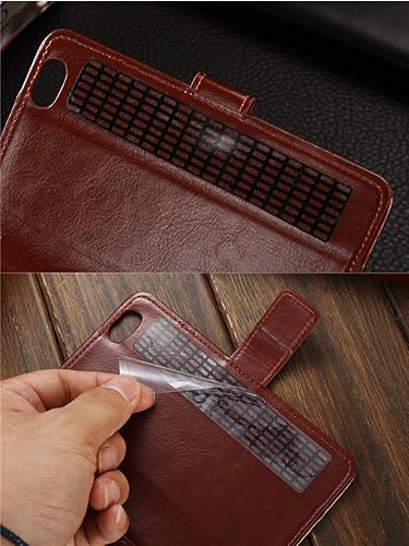 Miniatura 5 de Soporte Premium Retro Business Flip Funda de cuero Protector para XGODY X18 6.3 "Protección Teléfono Funda Piel Folio Libro Ranura para Tarjeta