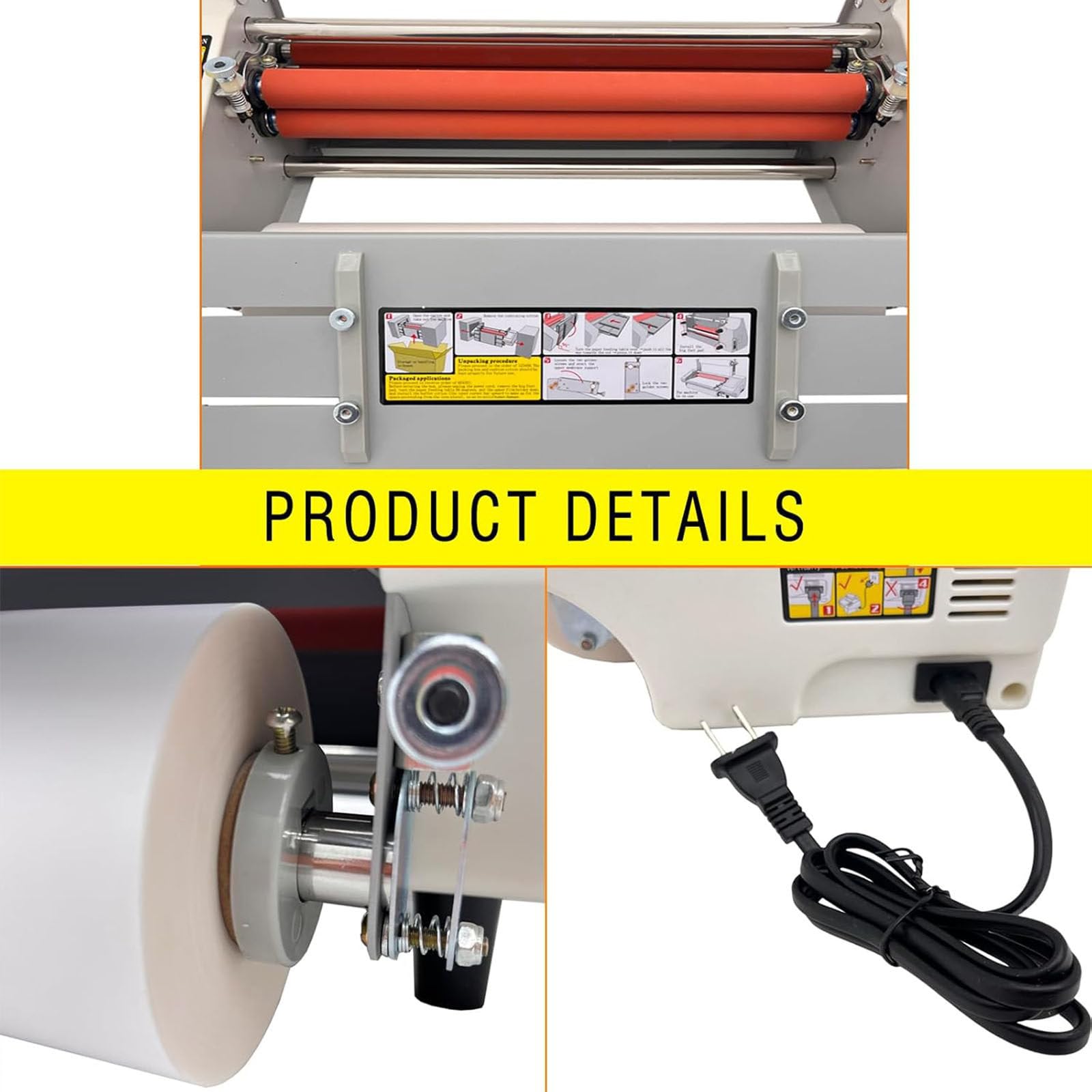 Laminator rolkowy na gorąco i zimno, laminator termiczny, maszyna do laminowania jednostronnego i dwustronnego, do dokumentów, zdjęć, kart