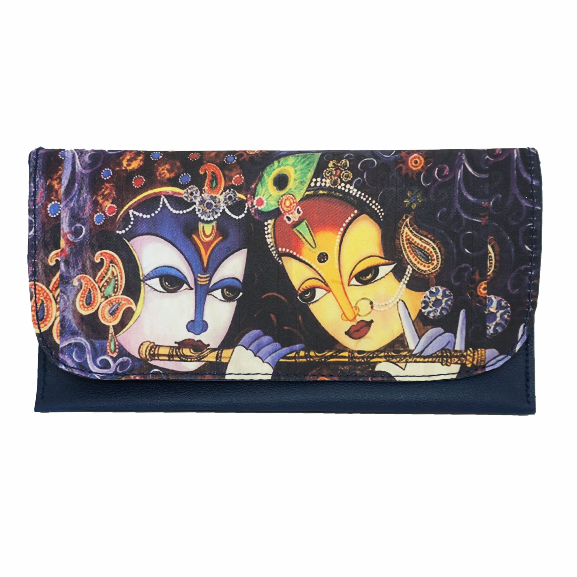 Women's Red Faux Leather Hand Wallet Clutch-image-42