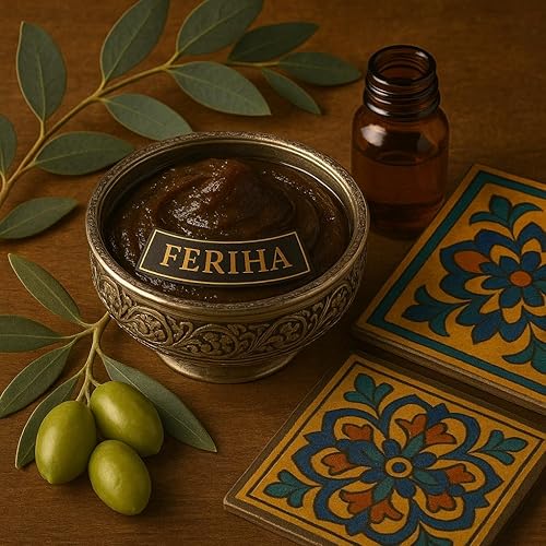 Miniatura 6 de FERIHA Jabón negro de eucalipto marroquí, 100% natural, jabón artesanal Beldi