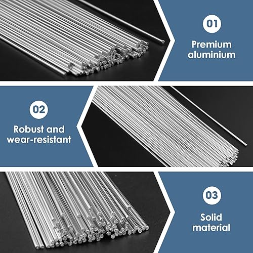 Miniatura 3 de 30 varillas de soldadura de aluminio  Varilla de soldadura universal de baja temperatura de 232 x 13 pulgadas, para aleación de aluminio, aleación