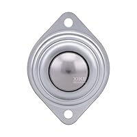 Vista 3 de XiKe Paquete de 8 rodamientos de transferencia de bolas de rodillo de 1 pulgada, unidad de transferencia de bolas de acero cromado duro con rodillos