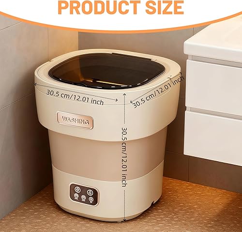Miniatura 9 de Lavadora plegable  Mini lavadora portátil de 12 litros y secadora giratoria, con cesta de secado giratorio, limpieza profunda de ropa interior, ropa