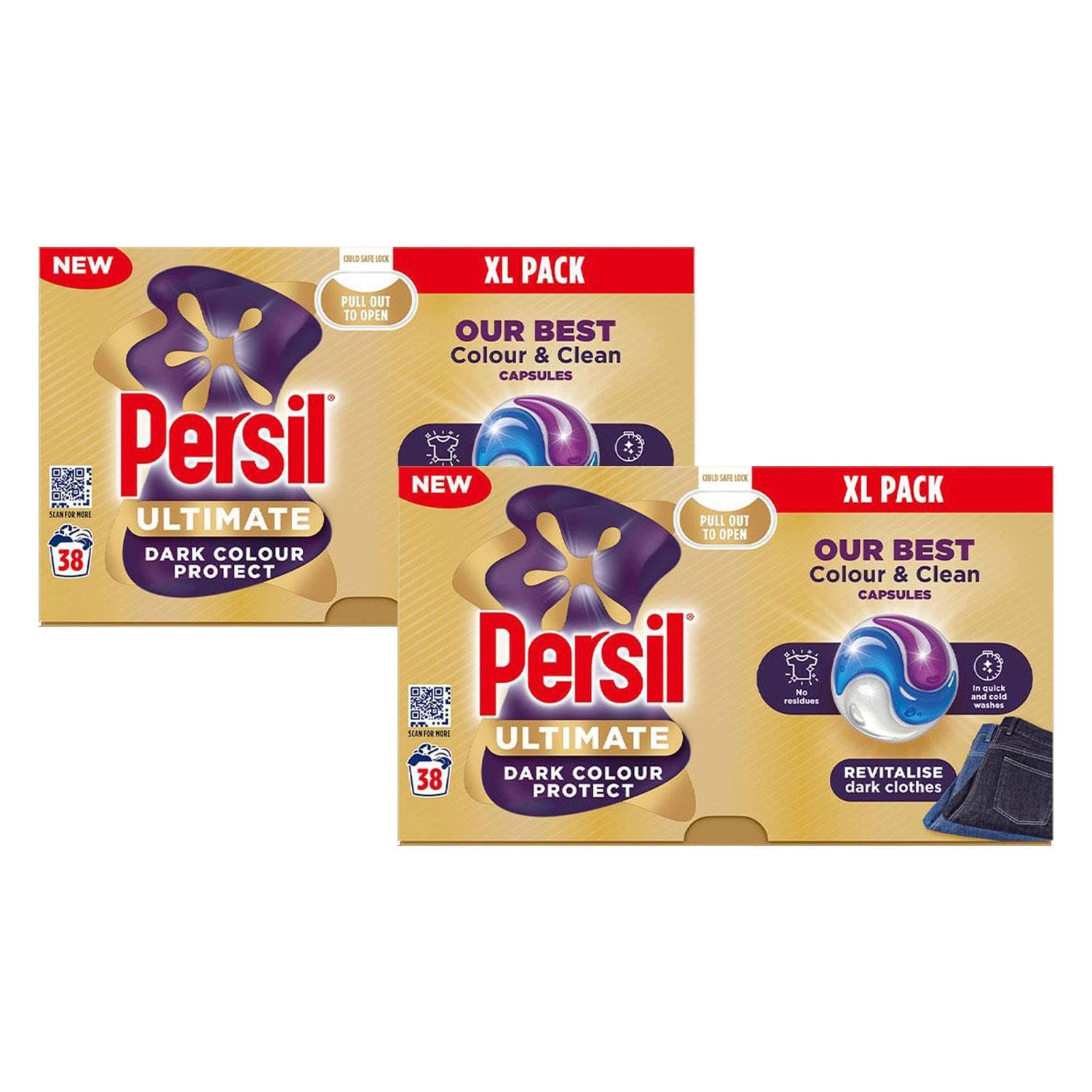 Persil XL Ultimate Washing Capsules Active Clean Stain Removal 38 Washes 4 Pack - View #4