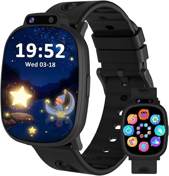 kaacly Montre Connectée Enfant Autonome avec 18 Jeux et Podomètre