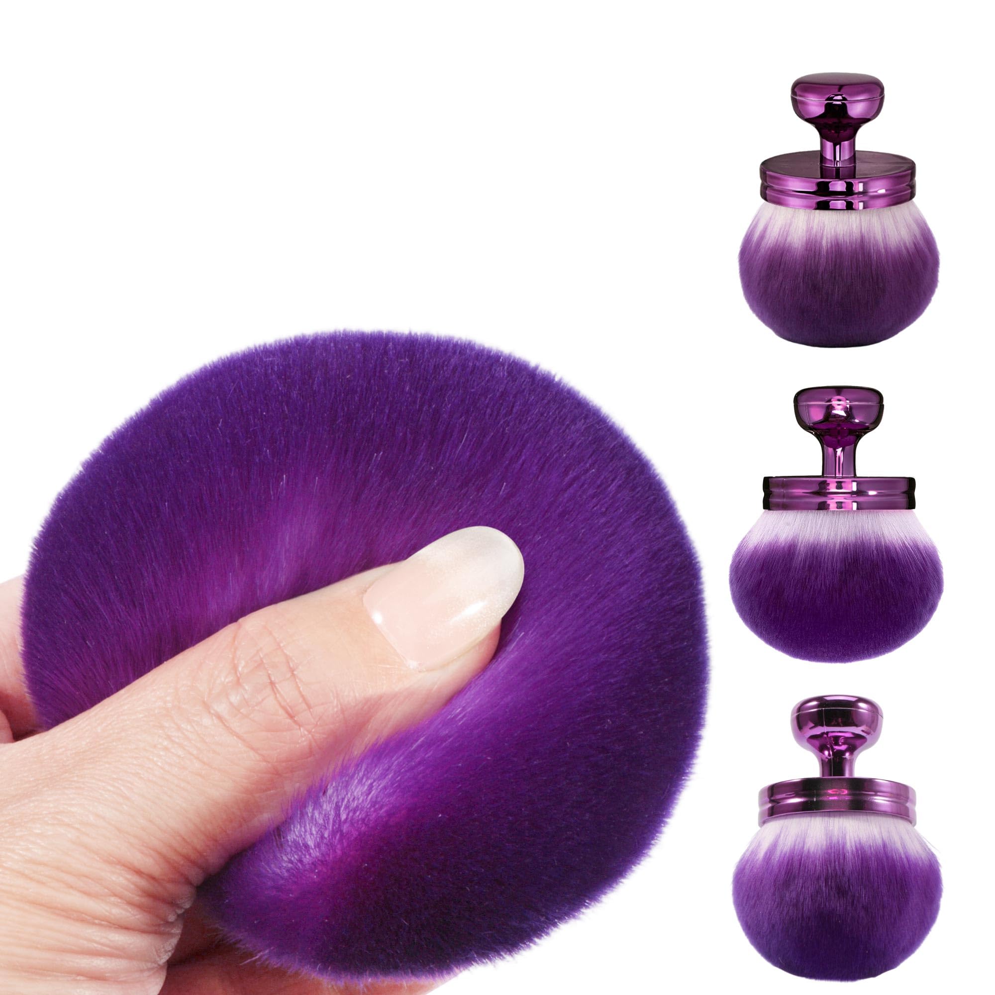 Blend & Blur Extra Large Body Makeup Brush for Self Tanner,Leg Makeup & Bronzer Self Tan Applicator, 3.0 inch Wide Round Head Kabuki Brush For Application with Drawstring Bag