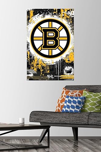 Miniatura 2 de Trends International NHL Boston Bruins - Póster de pared con el logotipo Maximalist 23, 22.37 x 34.00 pulgadas, paquete de póster y alfiler premium