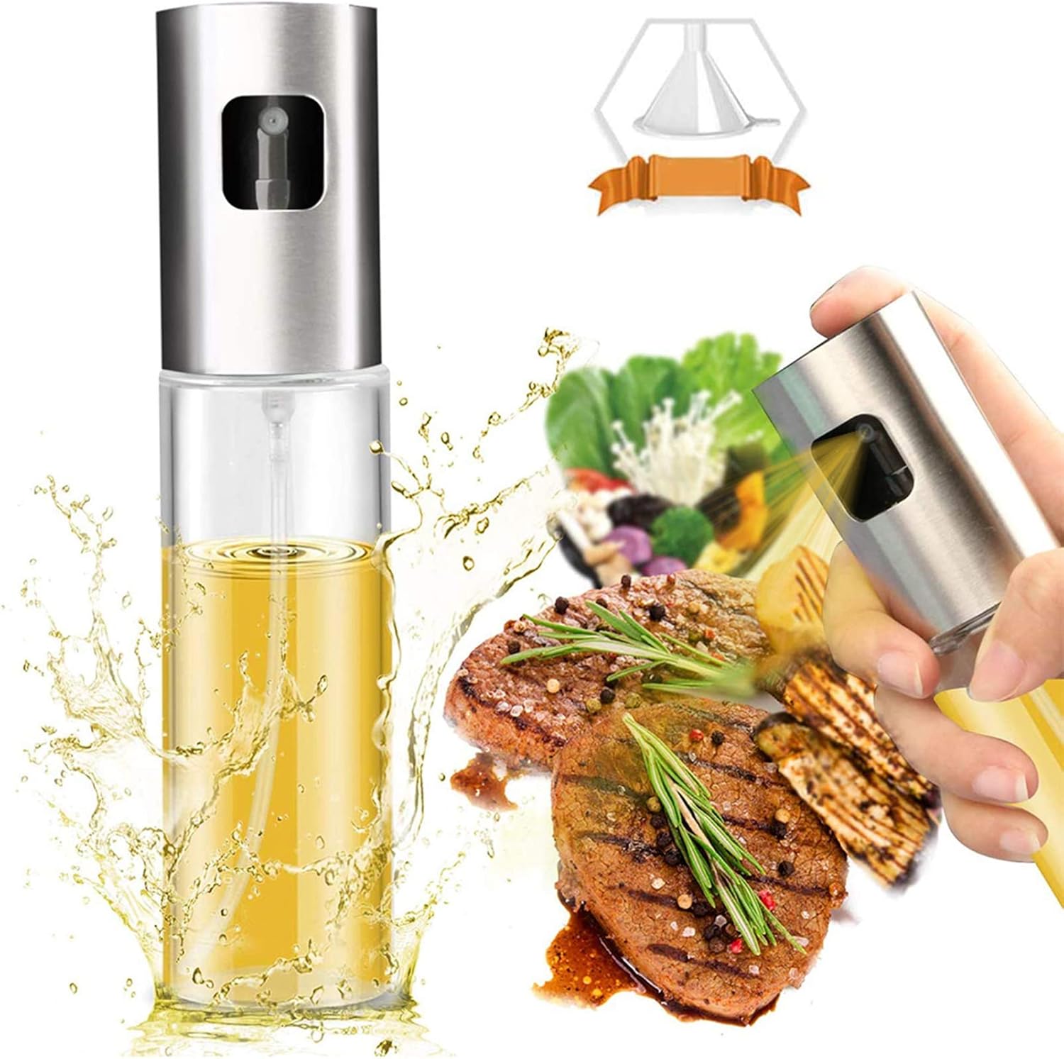 Olive Oil Sprayer Dispenser for Cooking, FoodGrade Glass