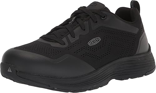 KEEN Utility Sparta 2 Zapatos de trabajo industriales con punta de aleación de baja altura para hombre, Negro -