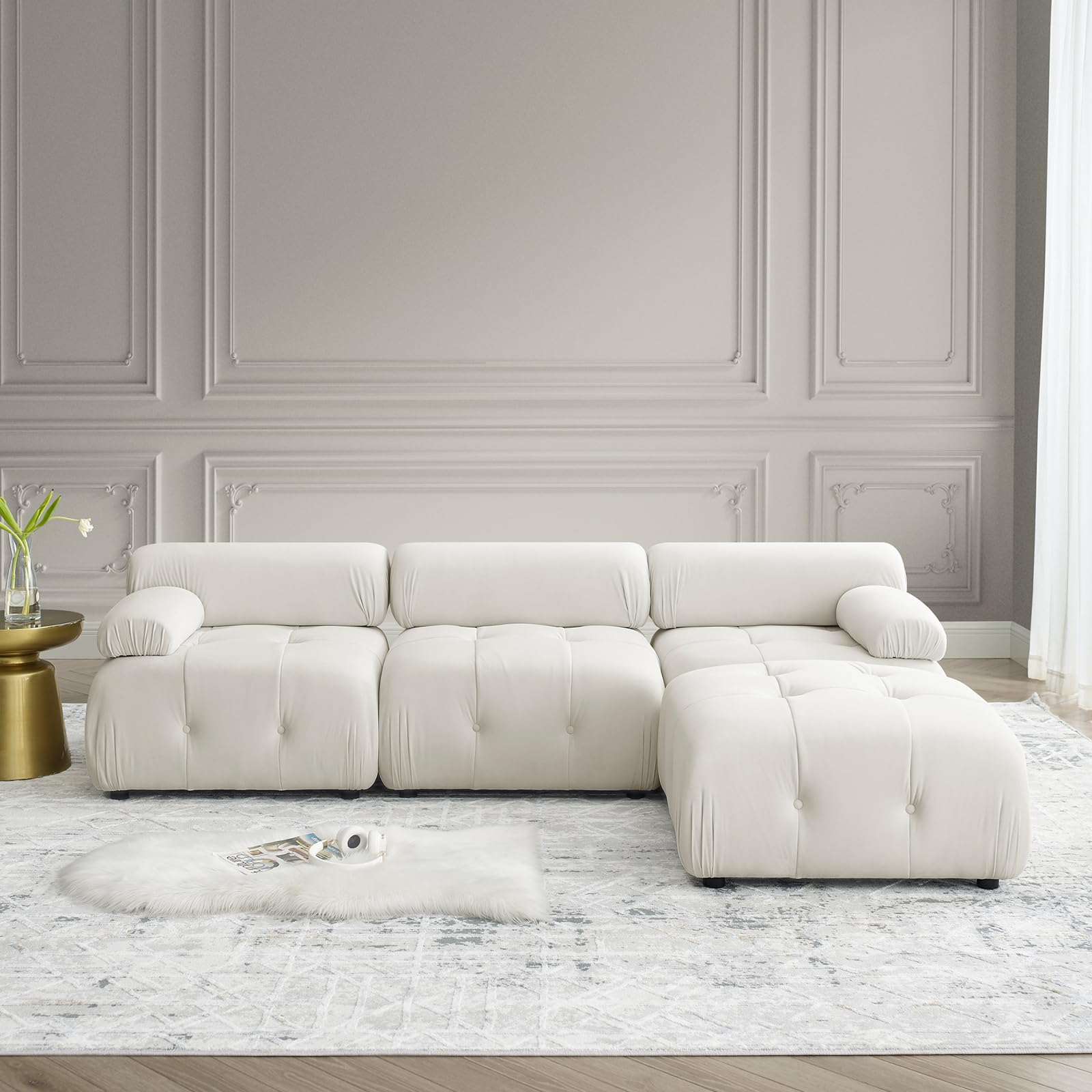 Amazon｜モジュラー セクションソファ ディープシート カウチ