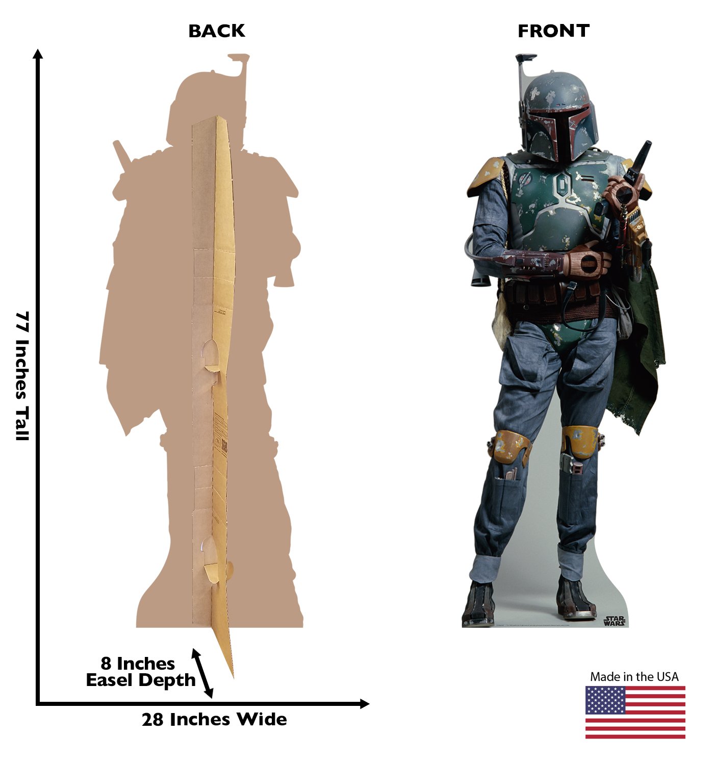 Amazon.com: Cardboard People Boba Fett Life Size Cardboard Cutout  display picture 1