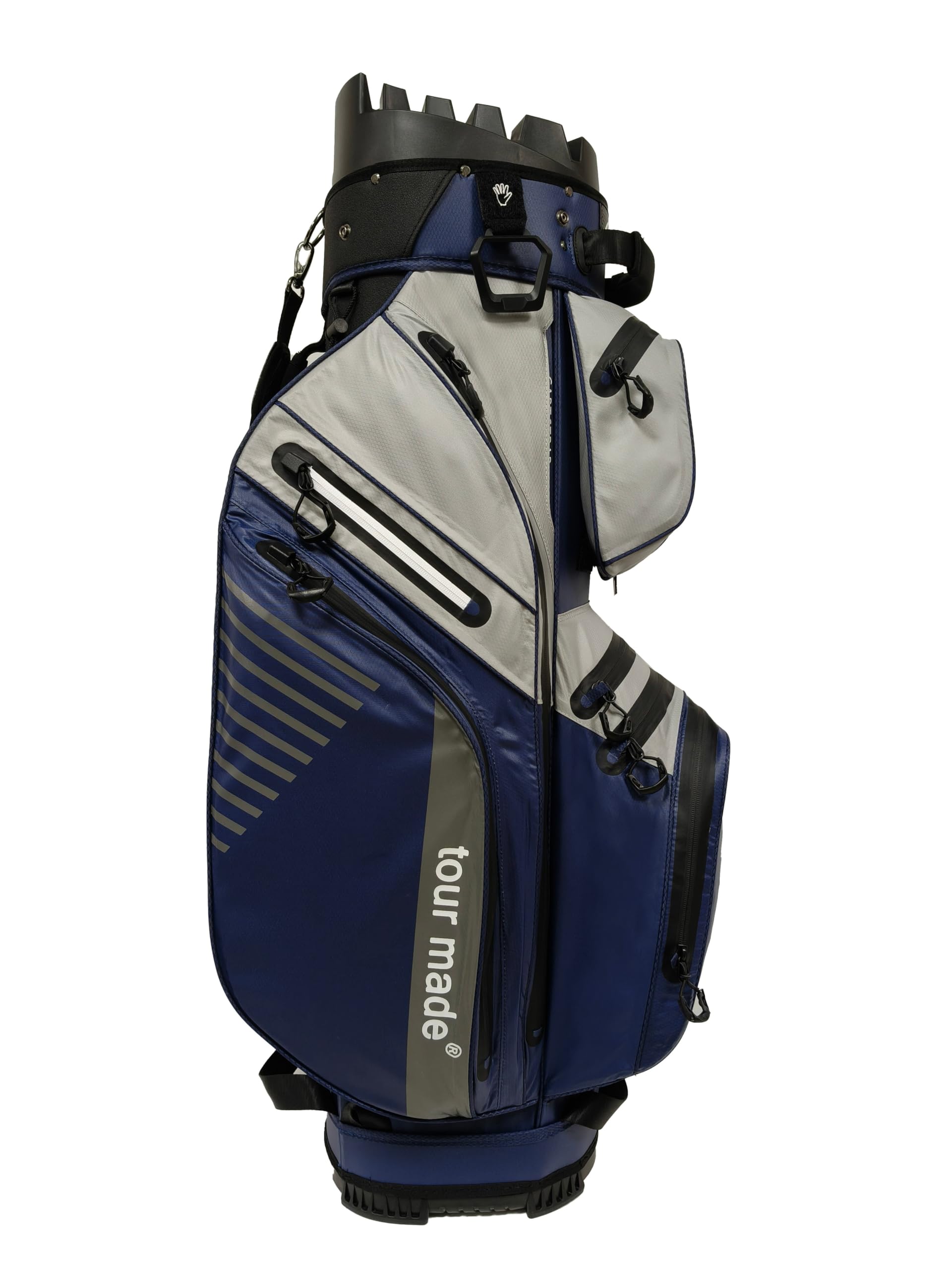 Tour Made Organizer Golfbag wasserdicht Herren & Damen I kein Schlägerklappern Dank Silencer I durchg. Schlägerbahnen bis zum Boden I große Kühltasche