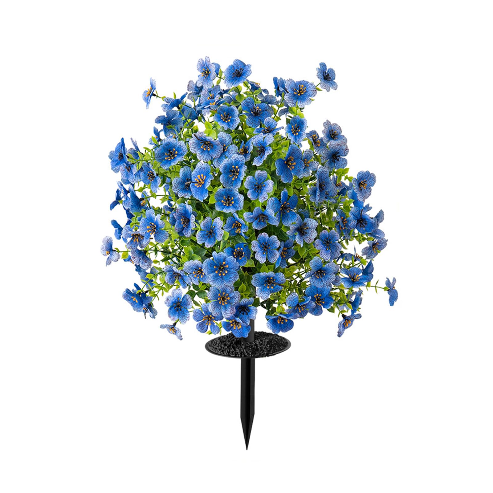 Hsyzygian Faux Silk Violets Eucalyptuses Bouquets in Ground Insert for Courtyards Balconies Living Room Beautifications Artificial Eucalyptuses Violets Wreath