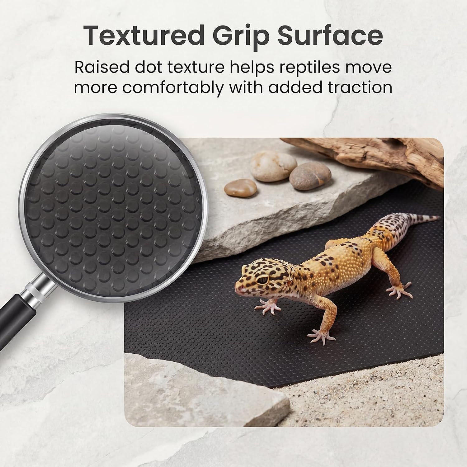 2 Pcs Reptile Carpet Bedding, 17.52" x 39.37"Bearded Dragon Tank Accessories with 16 Pcs Anti-Slip Pads, Leopard Gecko Tank Liner Mat for Bearded Dragons, Lizards, Geckos, Snakes & All Reptiles