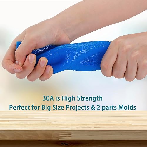Miniatura 6 de BBDINO Kit de fabricación de moldes de silicona, silicona líquida para moldes transparentes de 30 A, goma de silicona de alta resistencia, 1 galón,