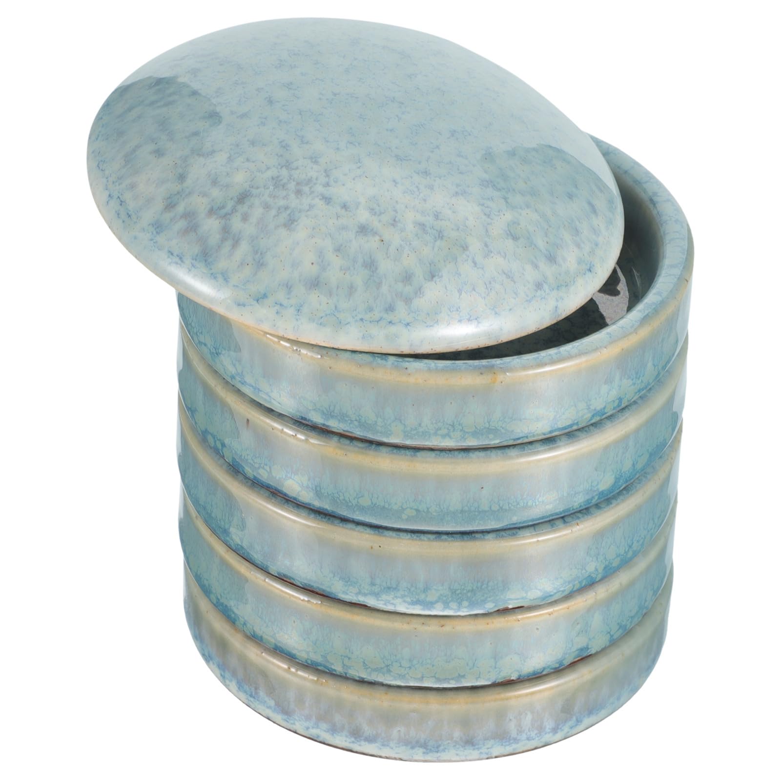 Palette Empilable en Céramique pour Peinture Aquarelle 5 Couches, Facile à Utiliser, pour Artistes et Garçon et Filles, Palette Pratique pour Mélanger Les Couleurs