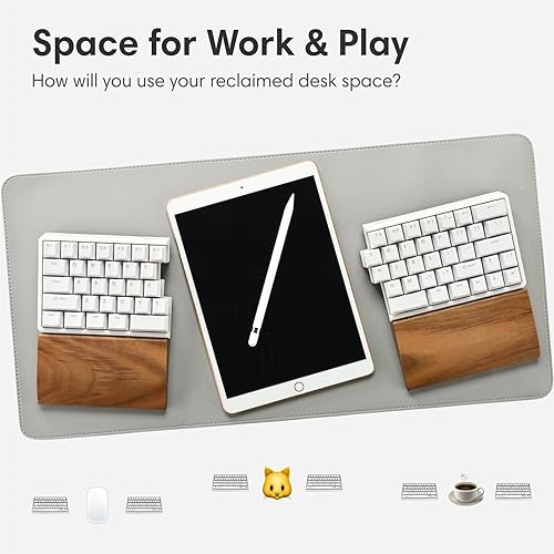 Miniatura 3 de Teclado mecánico inalámbrico ergonómico dividido, táctil, intercambiable en caliente, diseño compacto del 60%, programable para Mac y Windows,