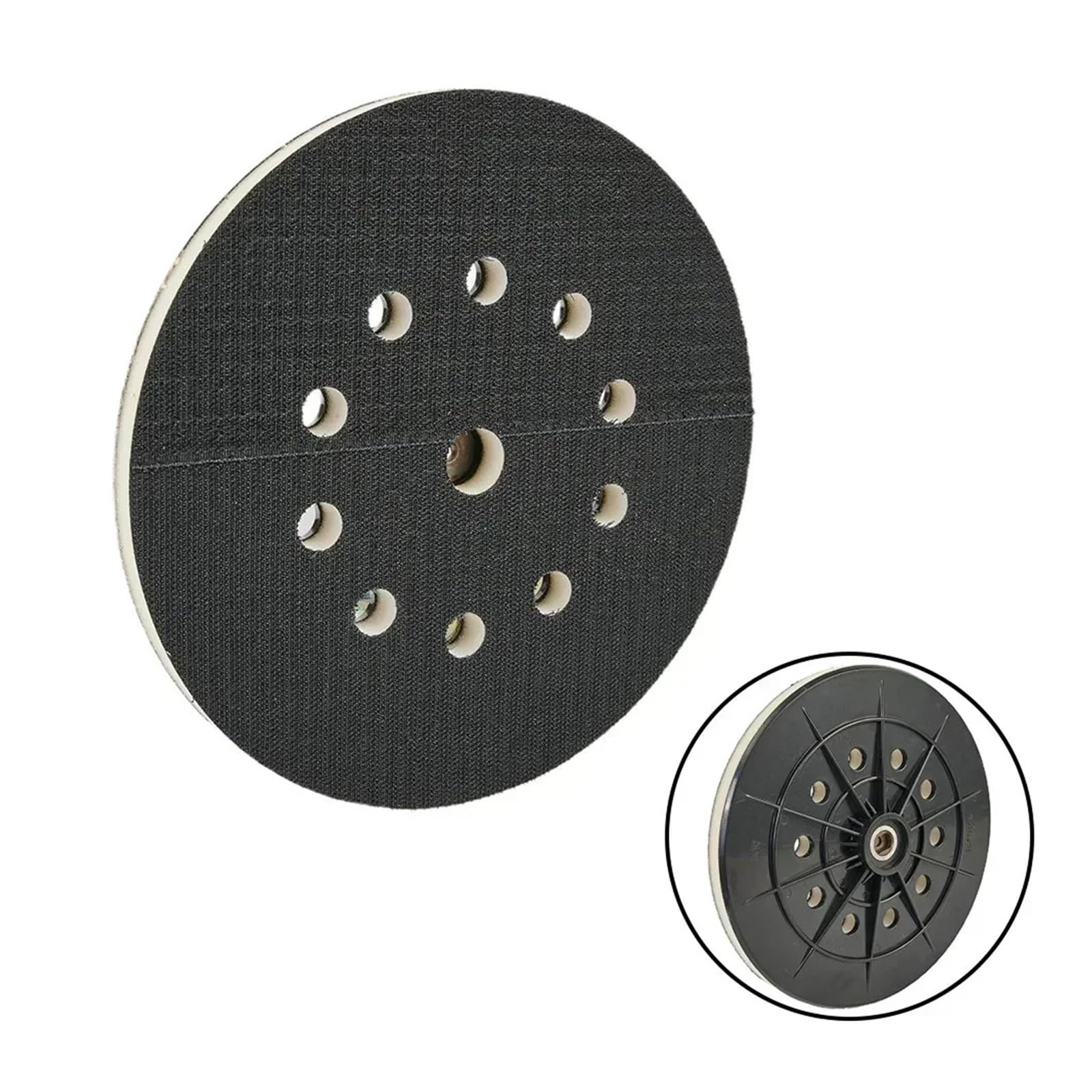 9 cali/215mm kopia zapasowa miękka/twarda/6mm gwint szlifierka do płyt gipsowo-kartonowych haczyk i pętla 10 Pad otwór szlifowanie ścian płyta polerska tarcza szlifierska Lucky