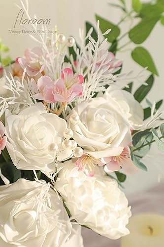 Miniatura 3 de Floroom Juego de cajas de tallos artificiales, 41 piezas con 6 tipos de púas de vegetación sintética para ramos de novia, bodas, arreglos florales,