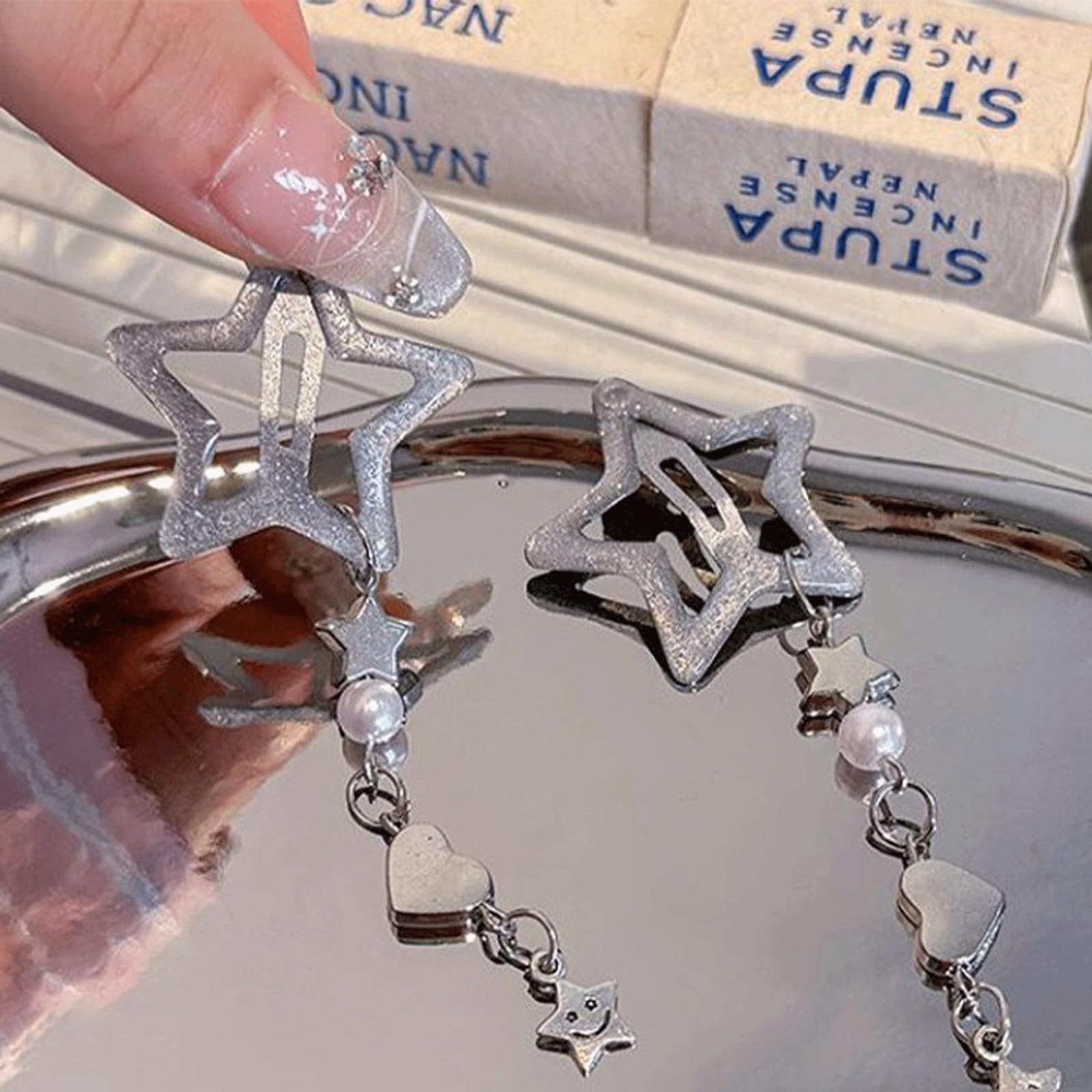 Amazon.com : 8PCS Metal Star Hair Clips Set for Women 