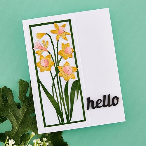 Miniatura 2 de Spellbinders Marco narciso de Simon Hurley grabado troquelado, metal