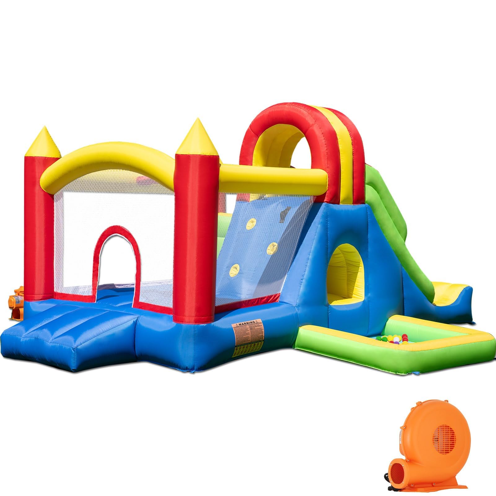 Ballsea Grand Château Gonflable pour Enfants (4,7 × 3,3 × 2,1 m)
