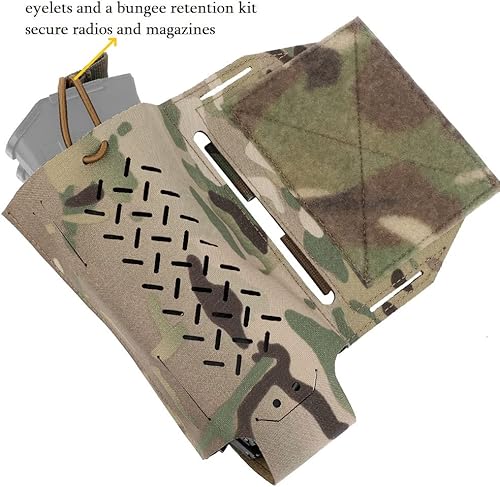 Miniatura 4 de Conjunto de bolsa de ala expansiva, soporte de radio militar 5.56 Mag bolsa chaleco de caza accesorios bolsa lateral aparejo pecho
