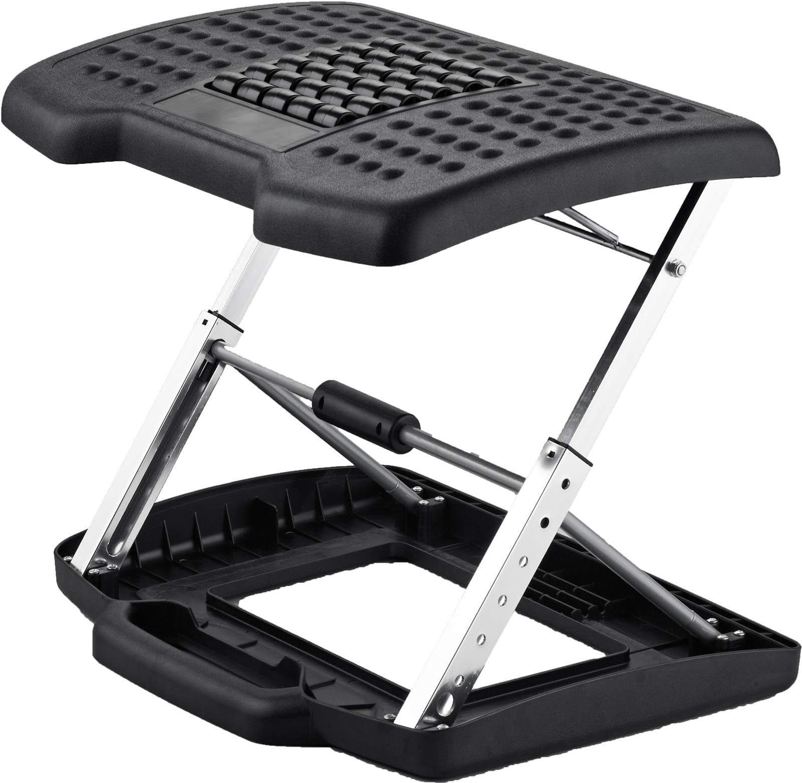 Adjustable Footrest for Home Office, Or Under Desk Ergonomic Foot Rest (Footstool) (Height Adjustable with Handler)