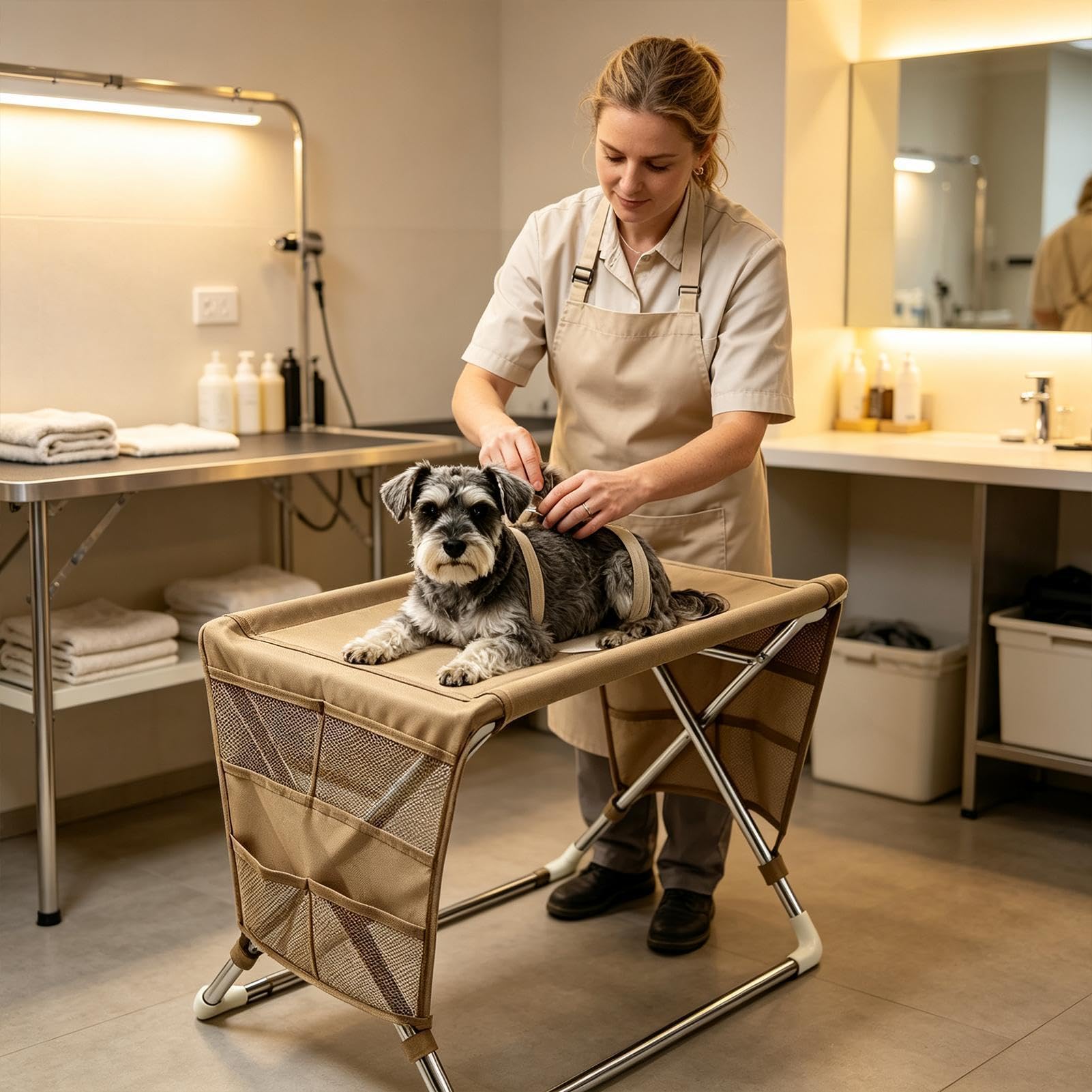 Amaca Per Toelettatura Cani Imbracatura Tavolo Bagno Toeletta Animali | Imbracatura Confortevole Toeletta Cane per Interni Appartamento Casa Soggiorno Uso Domestico Canile e Veterinario Dopo Passe