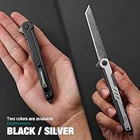 Vista 5 de Cuchillo de bolsillo de damasco Cool Tanto Cuchillos para hombres hechos a mano Cuchillo plegable de bolsillo de damasco, pequeños Cuchillos EDC