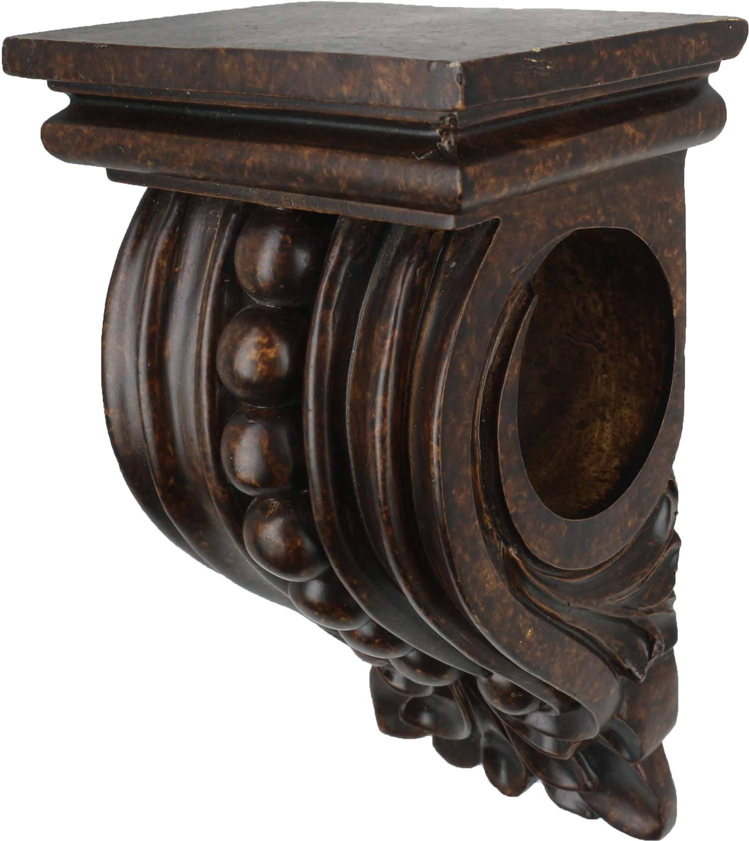Urbanest Perla Drapery Sconce, 1 3/8-inch Diameter, Mahogany