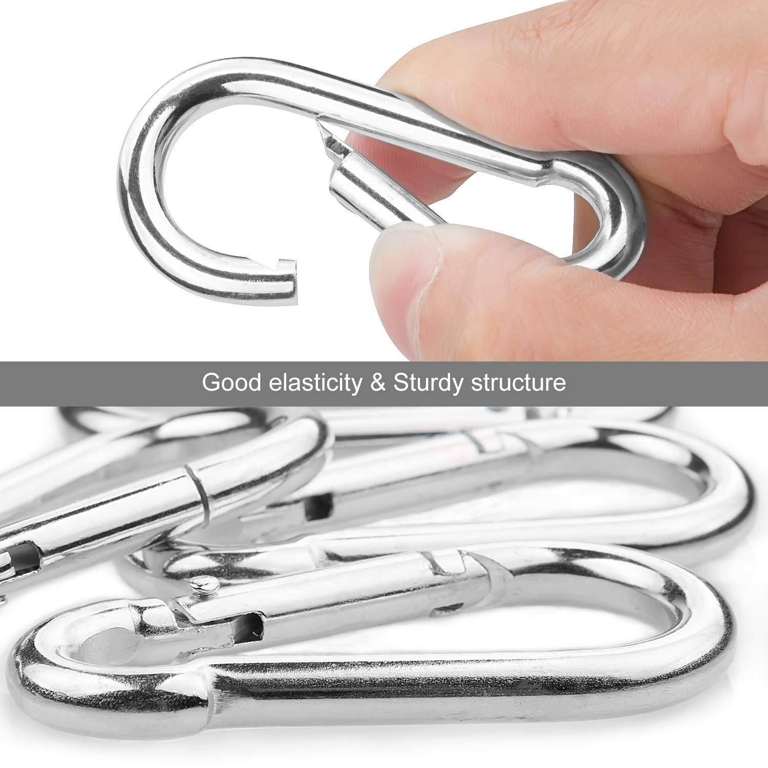 Snapklik.com : Acrux7 5/16 Inch Stainless Steel Spring Snap Hook 20 ...
