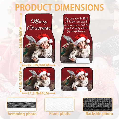 Miniatura 4 de Alfombrillas personalizadas para automóvil, 4 piezas, personalizadas, para añadir tu nombre, imagen, texto, logotipo, forros para piso de automóvil