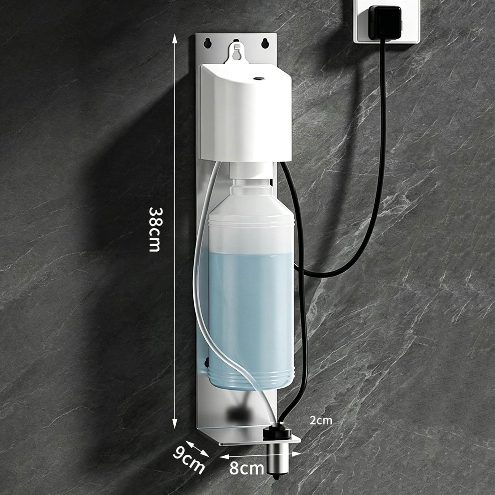 Dispensador automático de jabón líquido, dispensador de jabón con sensor infrarrojo sin contacto para baño, cocina, hotel, centro comercial, dispensador de jabón de manos montado en la pared